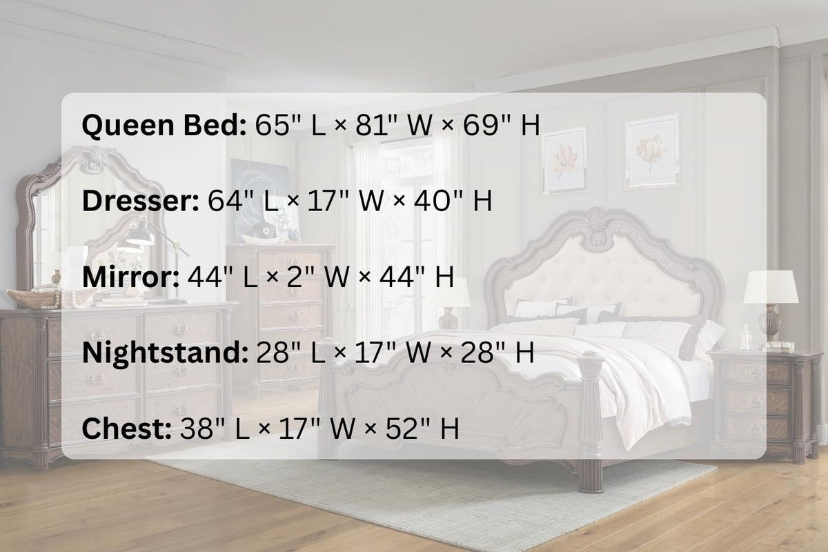 Nicole Rich Walnut Bedroom Set β Queen & King β product view 10