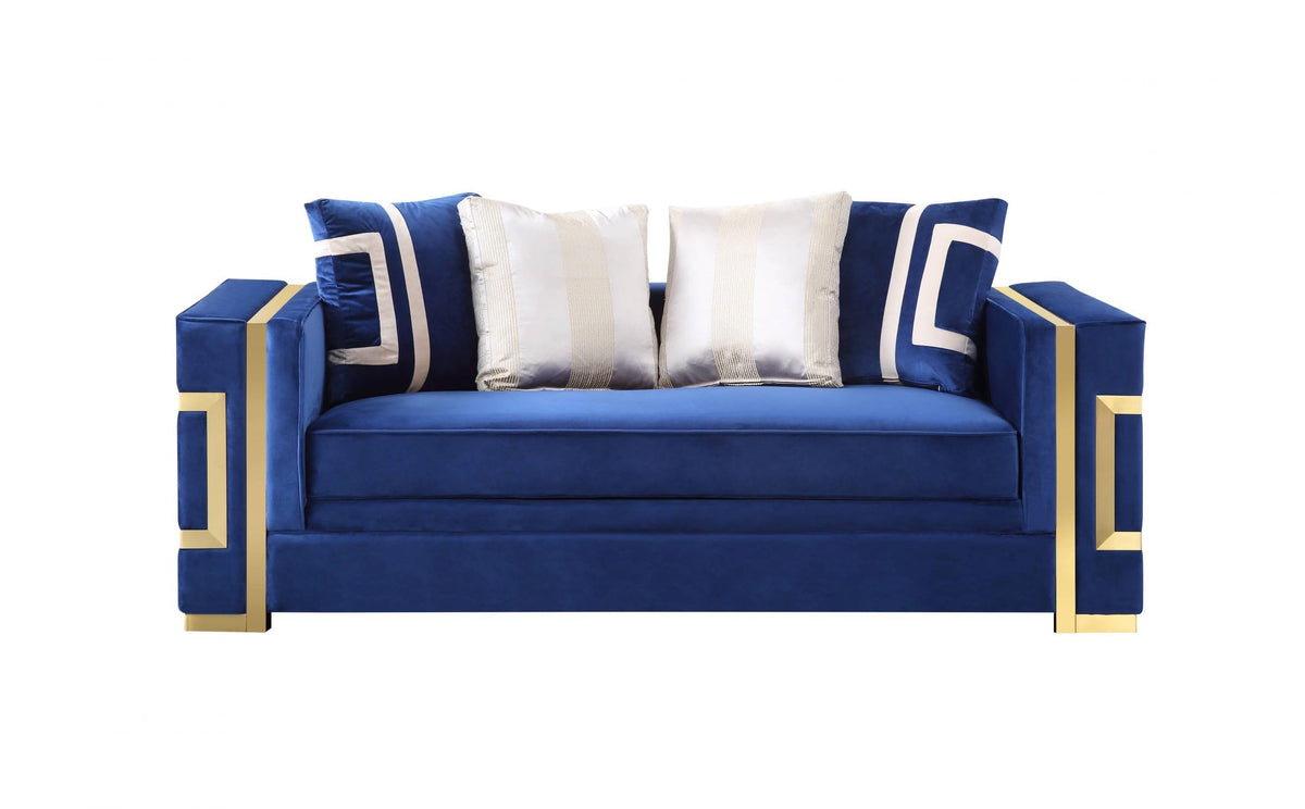 Lawrence Blue Sofa & Loveseat Set — product view 4