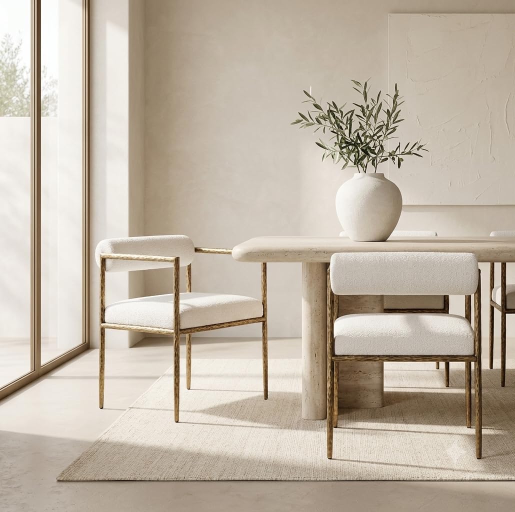 Rocento Modern Industrial Dining Chairs - close-up