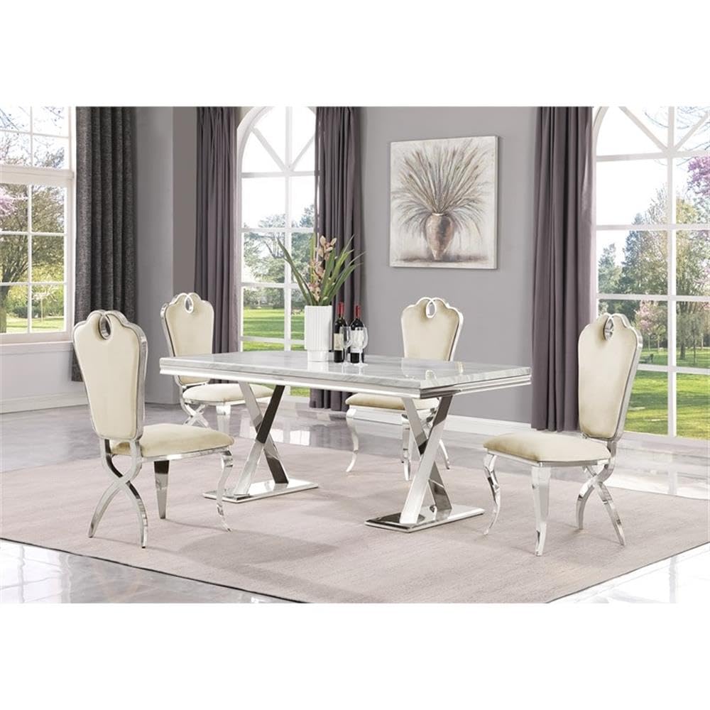 Lexim Velvet Dining Chairs, Set of 2