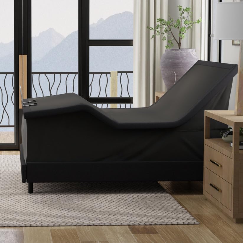 Lift Adjustable Bed Base with 10" Height Adjustment, Tilt & Massage – image 2