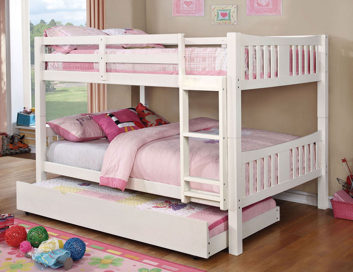 Cameron Transitional Wood Bunk Bed with Attached Ladder - Twin over Twin or Full over Full - 672fc99c94f4d40c19cefb36c4f05d39a429b78c_CM_BK929F_WH_Z_1