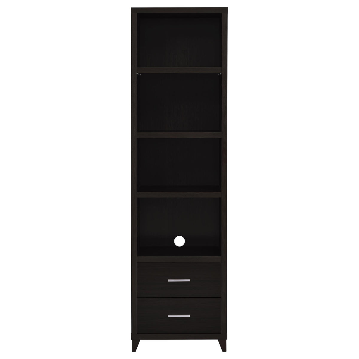 Lewes 60" TV Stand & 4-Piece Entertainment Center - Glass Doors & Media Towers in Cappuccino – view 14