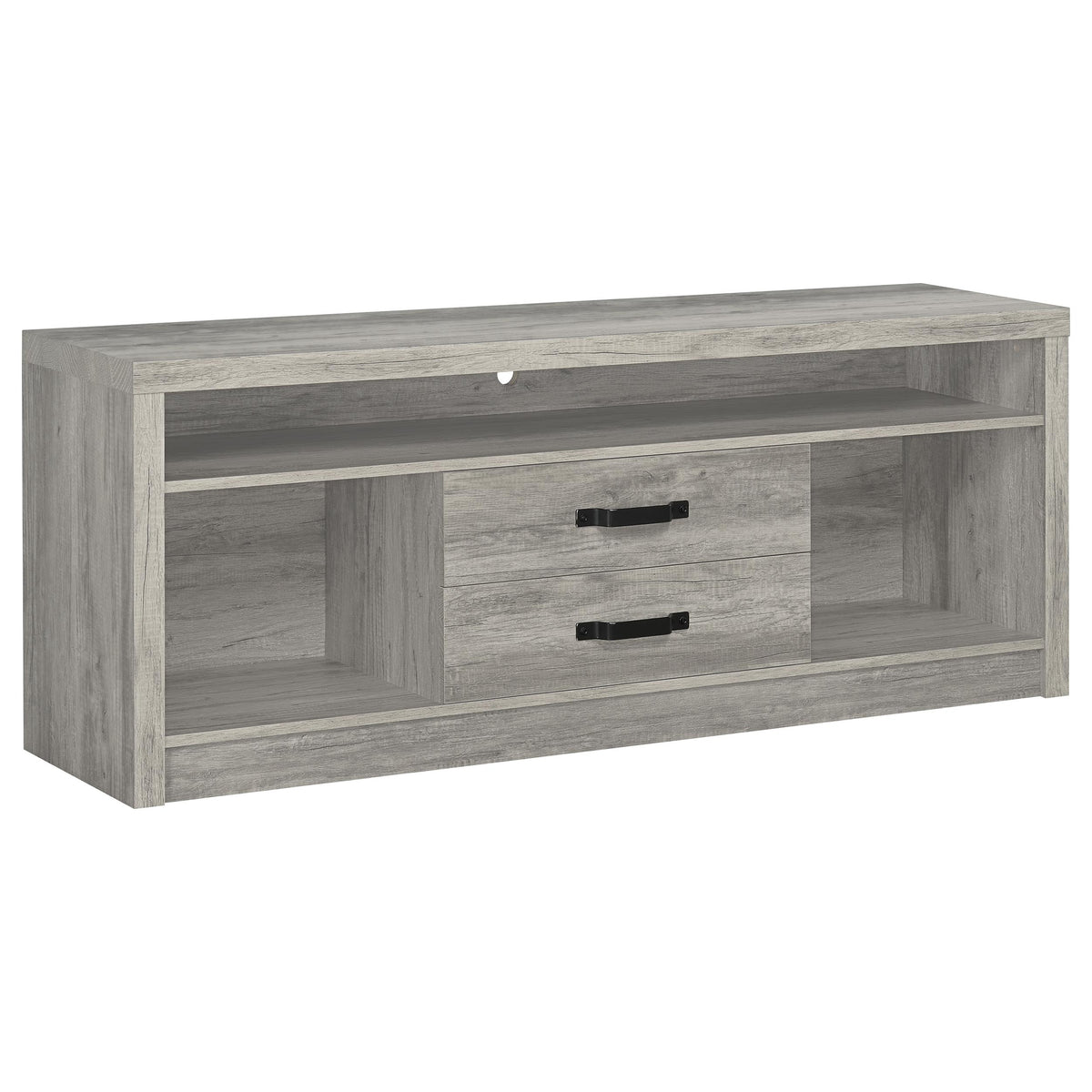 Burke 59" TV Stand & Entertainment Center with Media Towers - Grey Driftwood, Fits TVs up to 65" – view 5