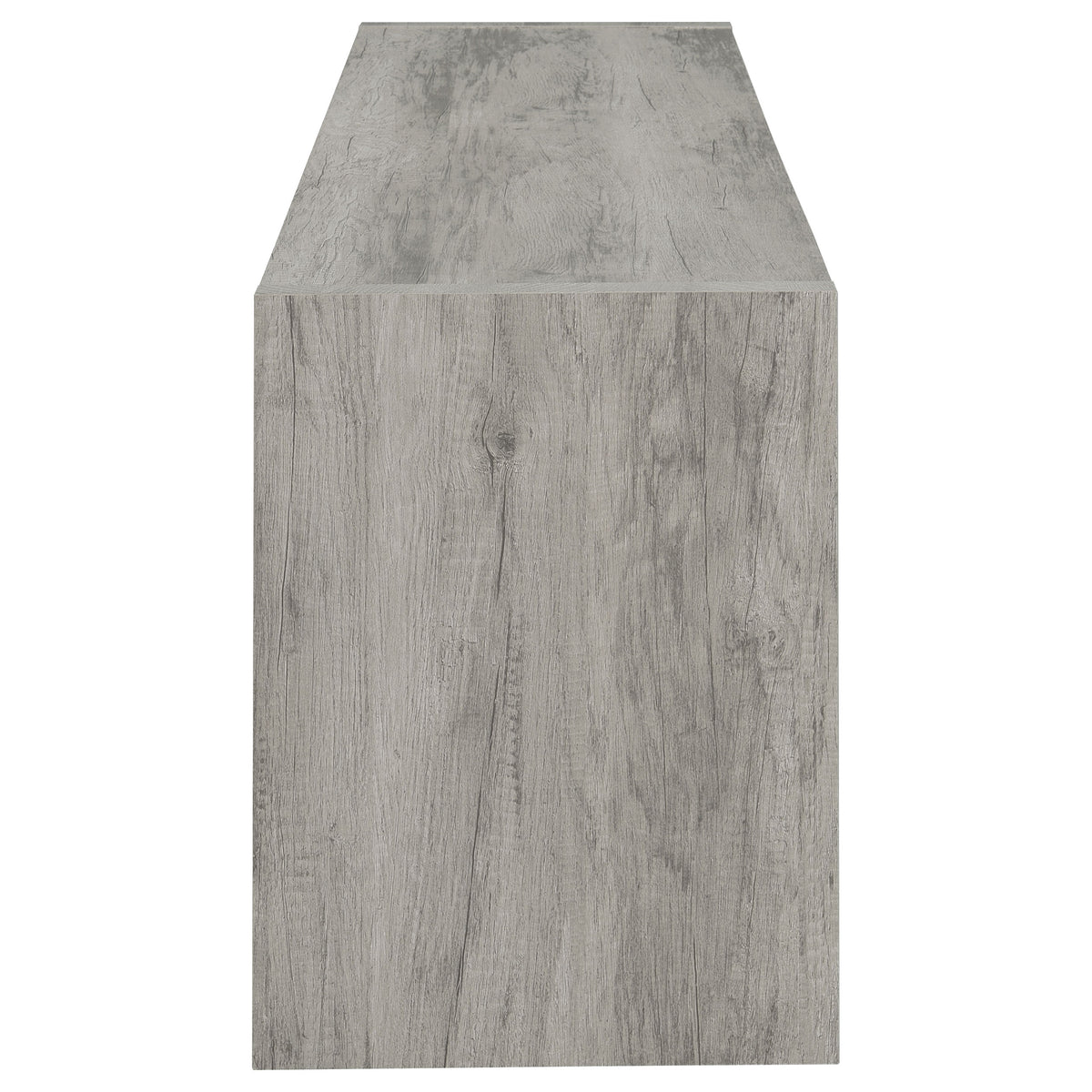 Burke 71" TV Stand with Open Shelving & 2 Cabinets - Grey Driftwood, Fits TVs up to 77" – view 6