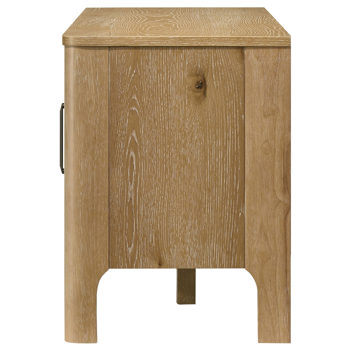 Rowe 65" TV Stand Media Console - Light Knotty Oak with Antique Brass Pulls – view 7