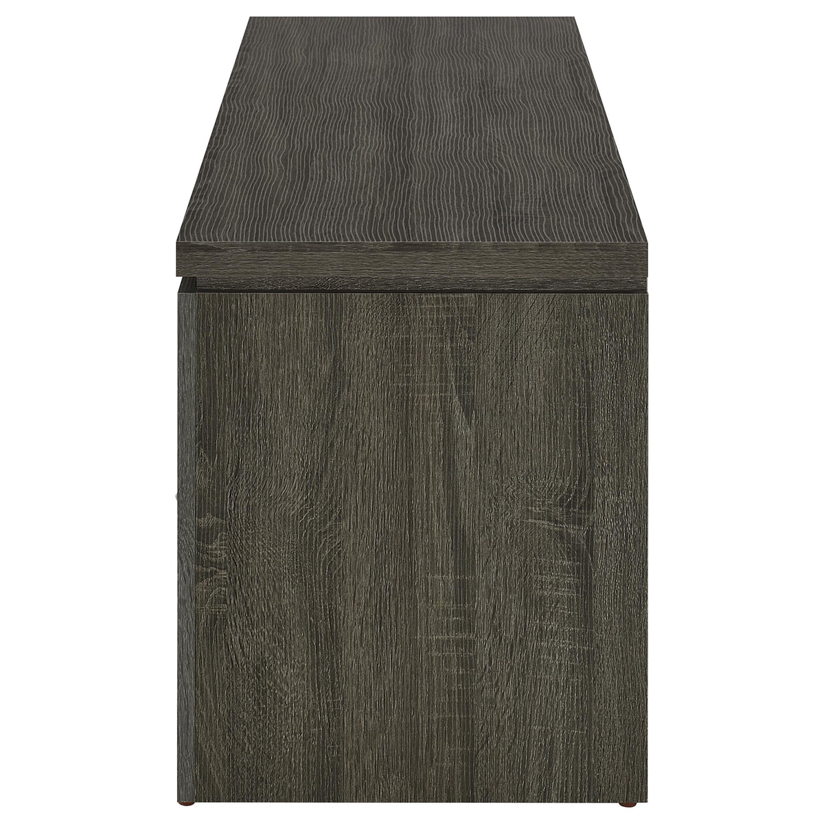 Elkton 59" TV Stand with 2 Drawers & Floating Top - Weathered Grey with Silver Hardware, Fits TVs up to 65" – view 5