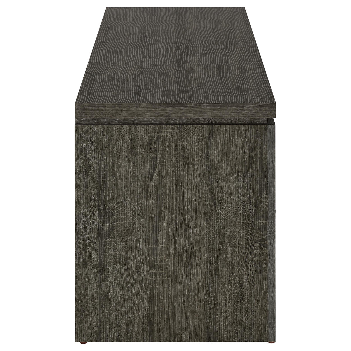 Elkton 59" TV Stand with 2 Drawers & Floating Top - Weathered Grey with Silver Hardware, Fits TVs up to 65" – view 8
