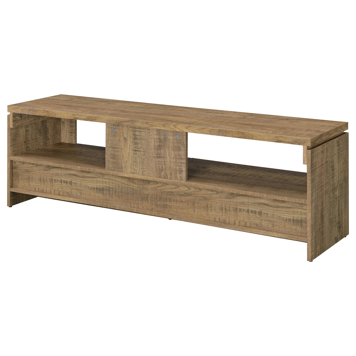Elkton 59" 2-Drawer TV Stand - Rough Sawn Rustic Mango Finish with Black Pulls – view 9