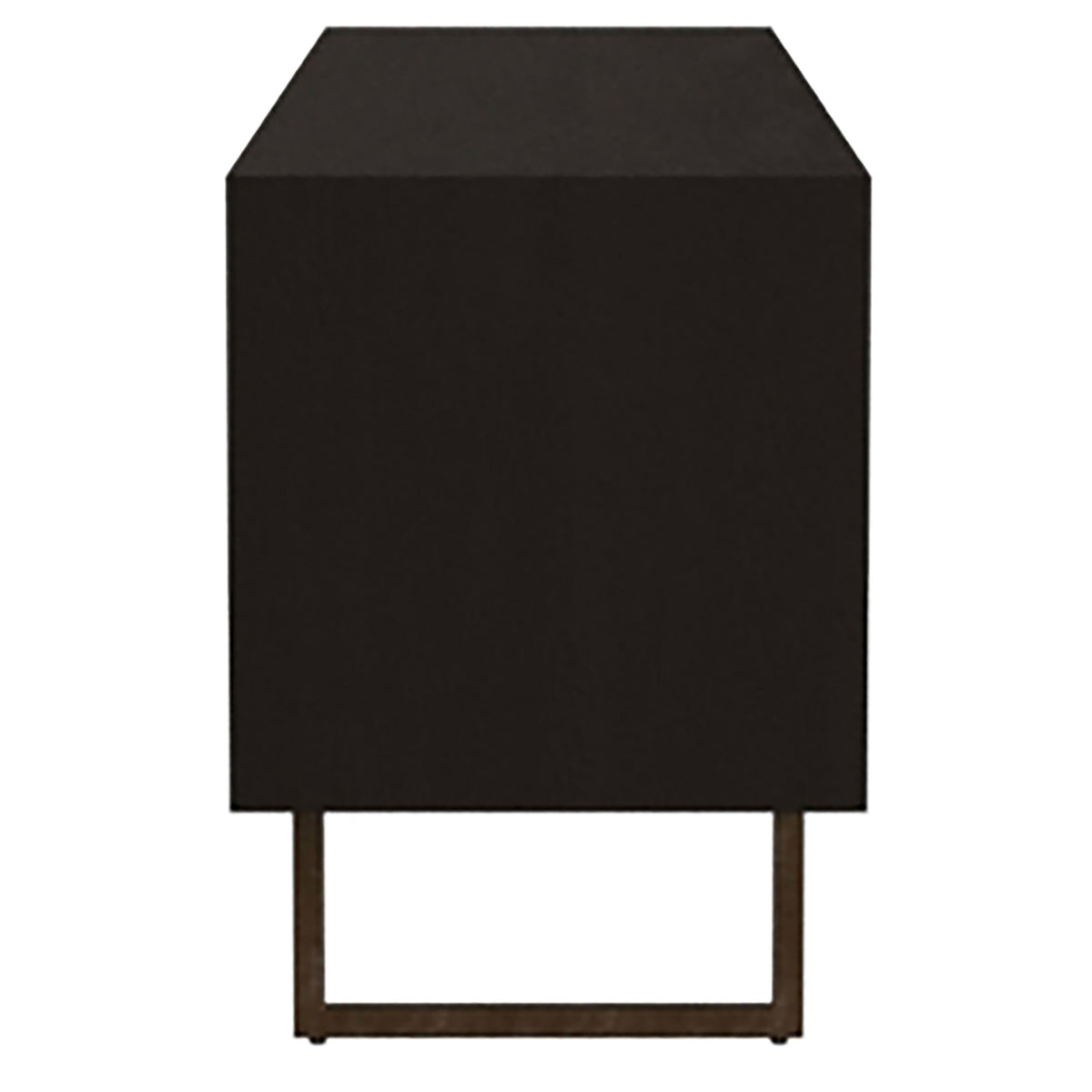 Marsden 70" Mango Wood TV Stand - Charcoal Black with Ornate Iron Hardware & Bracket Legs – view 7