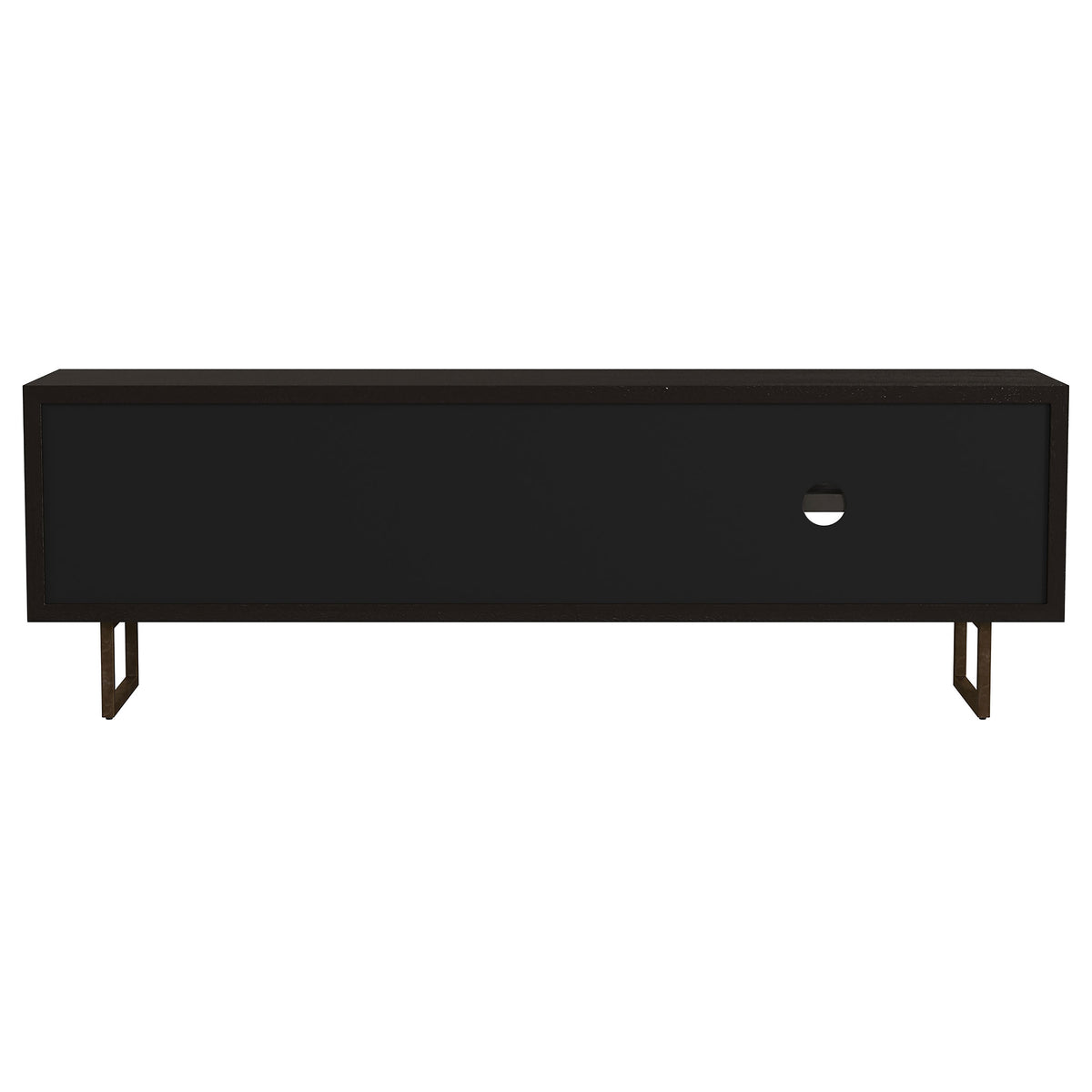 Marsden 70" Mango Wood TV Stand - Charcoal Black with Ornate Iron Hardware & Bracket Legs – view 8