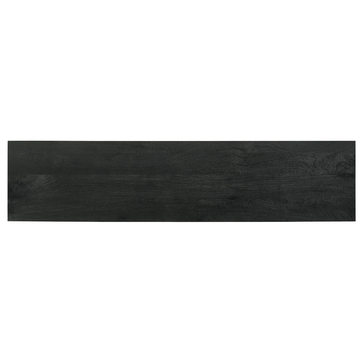 Marsden 70" Mango Wood TV Stand - Charcoal Black with Ornate Iron Hardware & Bracket Legs – view 9