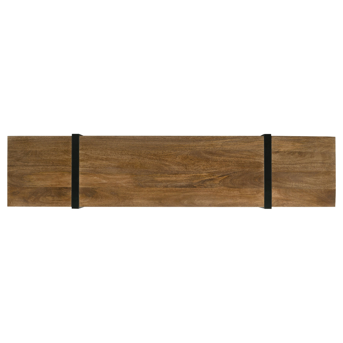 Otto 70" Mango Wood TV Stand with 5 Drawers - Rustic Brown with Gunmetal Legs – view 11