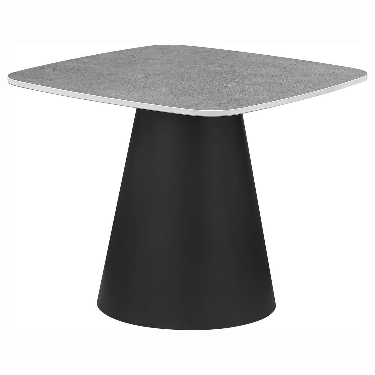 Eason 2-Piece Nesting Coffee Table Set - Concrete-Look Tops on Black Conical Bases – view 8