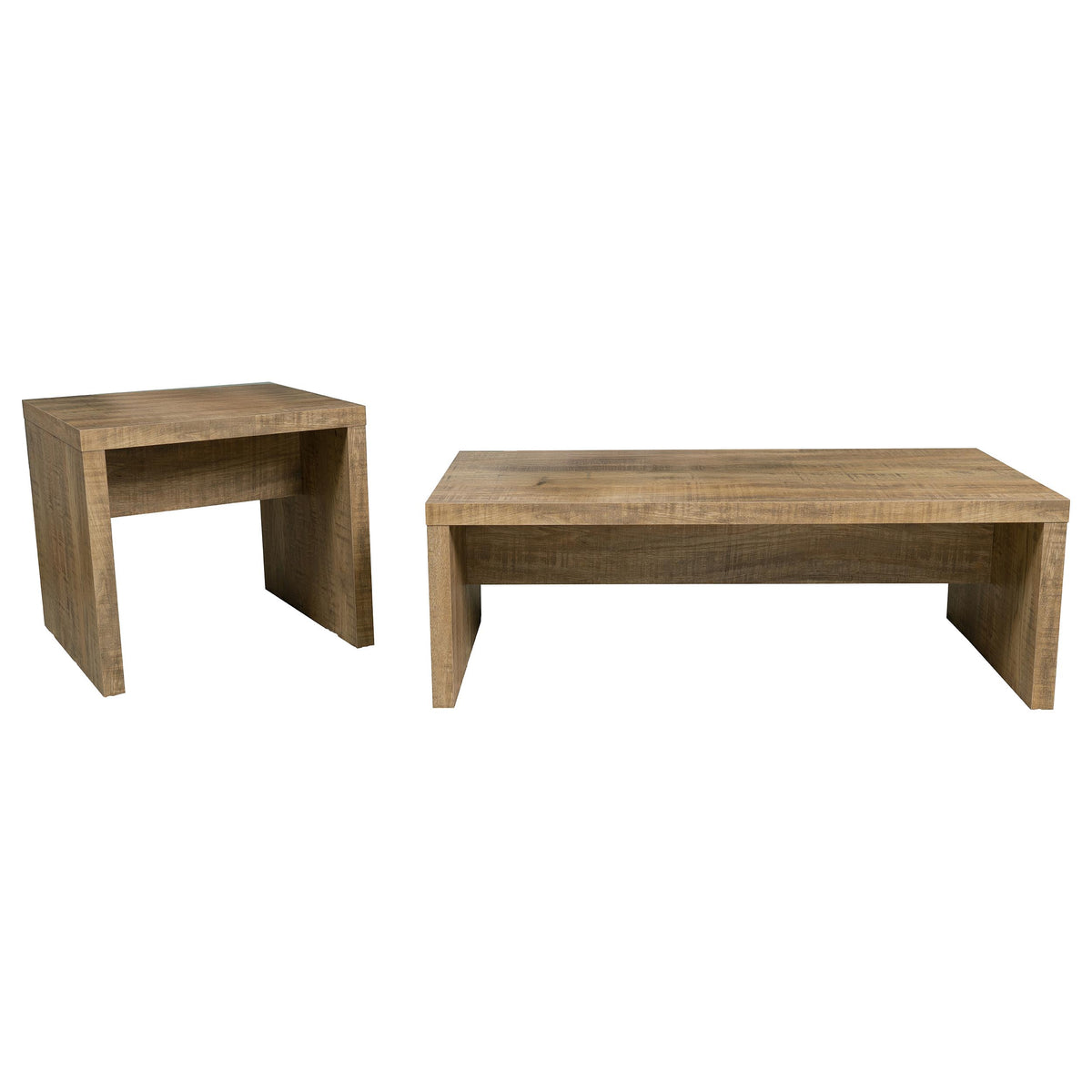 Lynette Coffee Table, End Table & Sets - Rustic Farmhouse Roughhewn Mango Finish – view 17