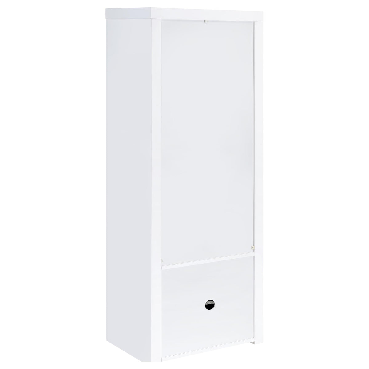 Jude 71" TV Stand & Entertainment Center with Media Towers - High Gloss White with Glass Shelves – view 16