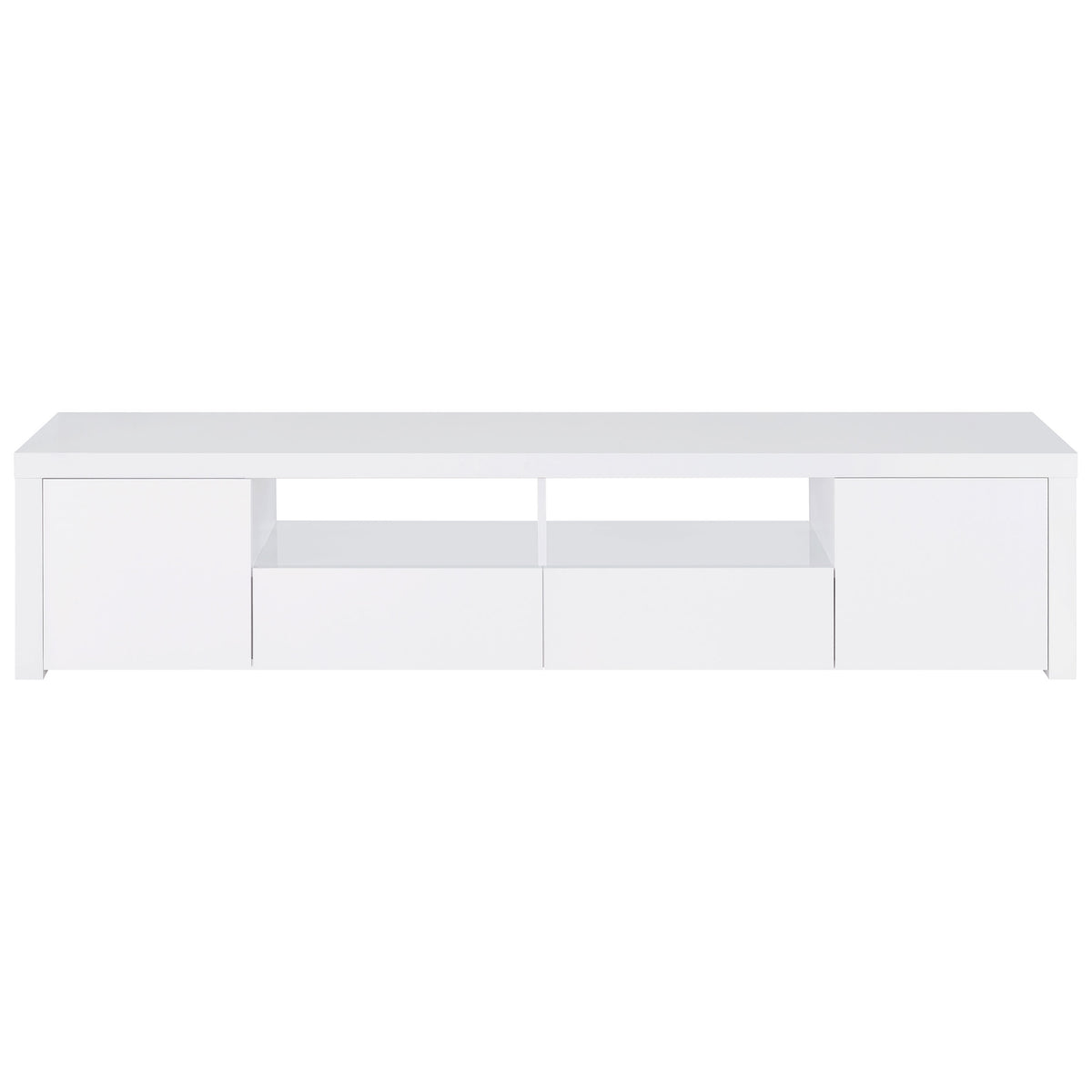Jude 79" Low-Profile TV Stand - High Gloss White with Soft-Close Drawers, Fits TVs up to 85" – view 4