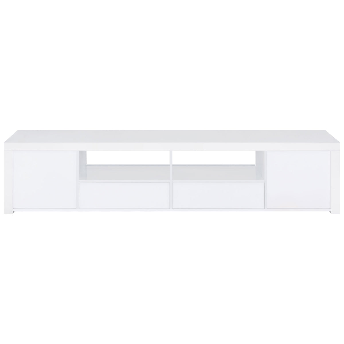 Jude 79" Low-Profile TV Stand - High Gloss White with Soft-Close Drawers, Fits TVs up to 85" – view 8