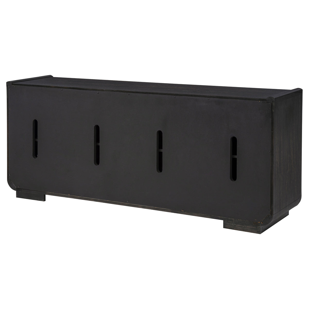 Leandro 72" TV Stand Media Console - Burnished Black Ash with Push-to-Open Doors – view 8