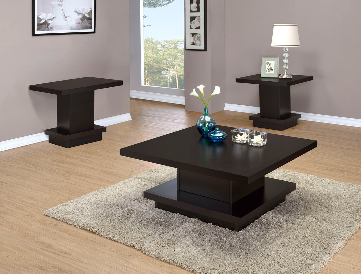 Reston Square Coffee Table, End Table & Console - 3pcs- Coffee Table + 2 End Tables