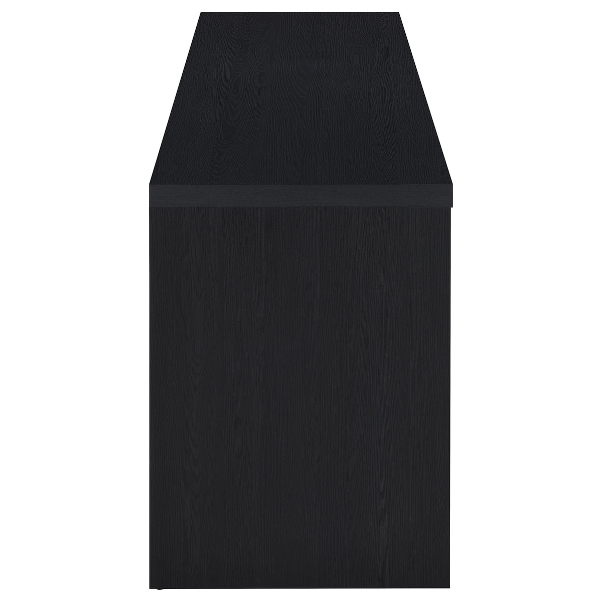 Rutland 59" TV Stand - 3-Drawer Media Console with Open Shelves & Cord Management in Black β view 9