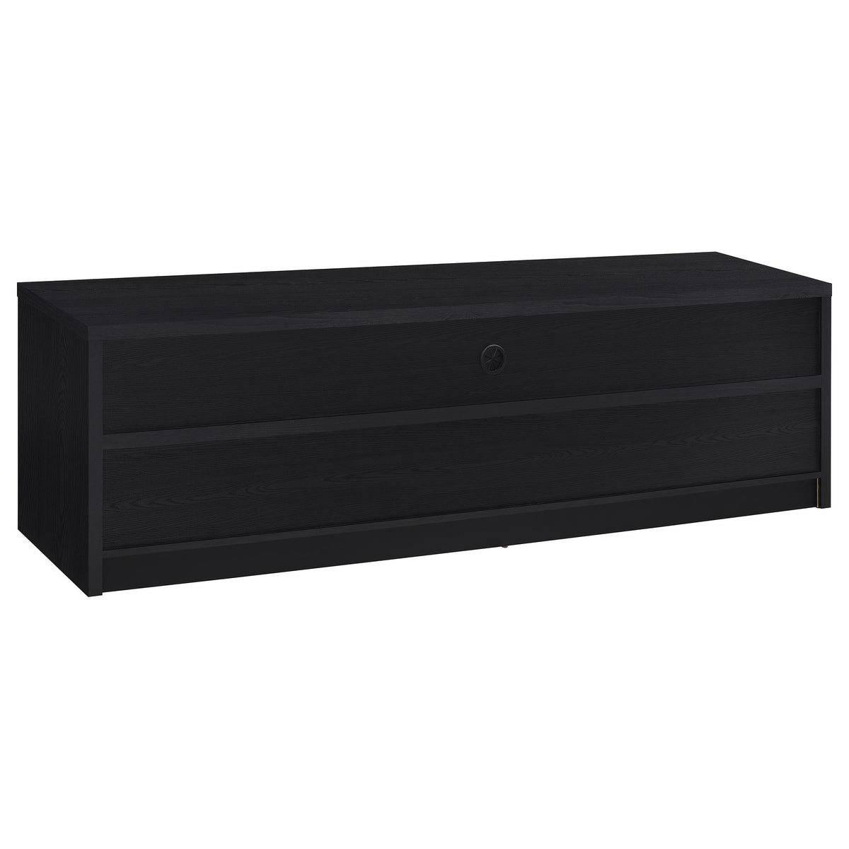 Rutland 78" TV Stand with 3 Drawers - Modern Black Media Console with Open Shelves – view 7