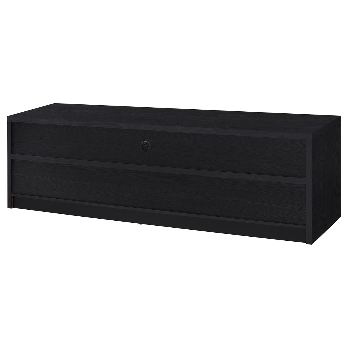 Rutland 78" TV Stand with 3 Drawers - Modern Black Media Console with Open Shelves – view 8