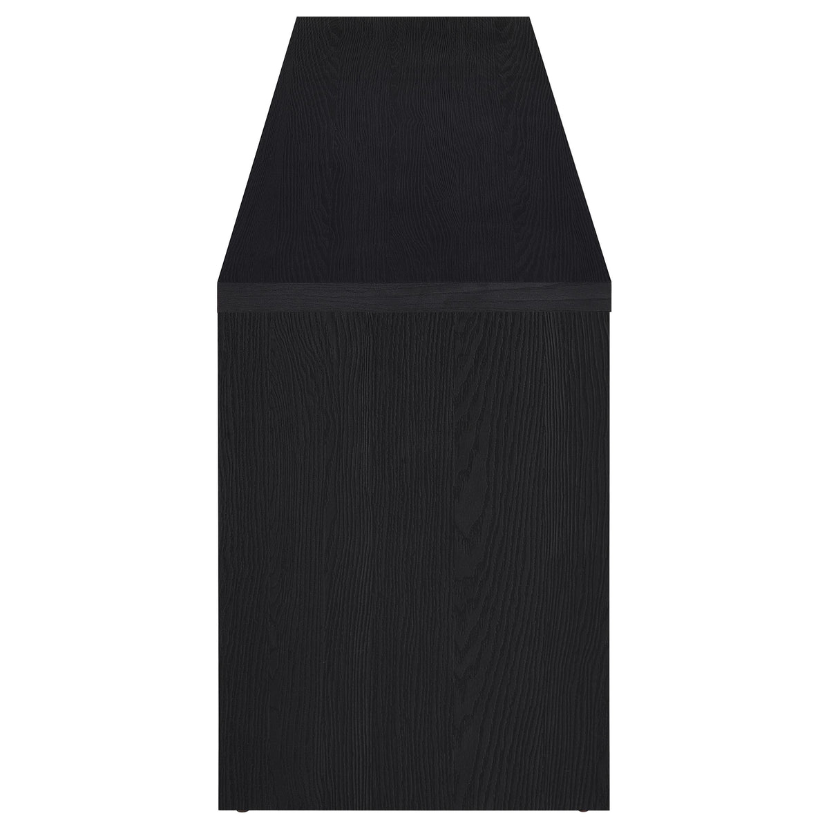 Rutland 78" TV Stand with 3 Drawers - Modern Black Media Console with Open Shelves – view 9