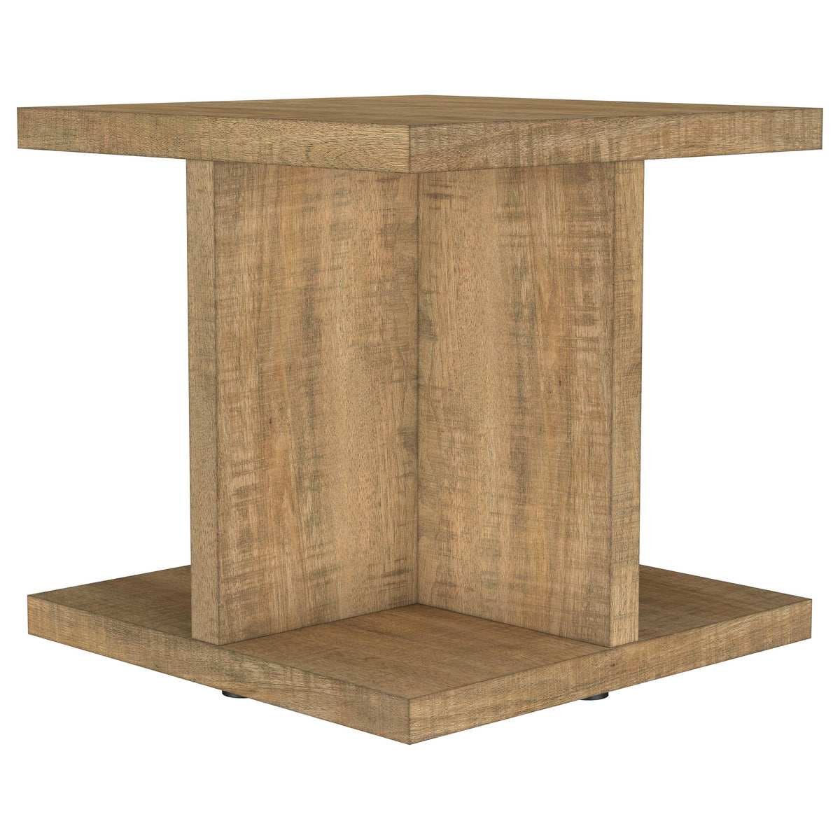 Cortona Square Coffee Table & End Table Sets - Open Cube Storage in Rustic Mango Finish – view 14