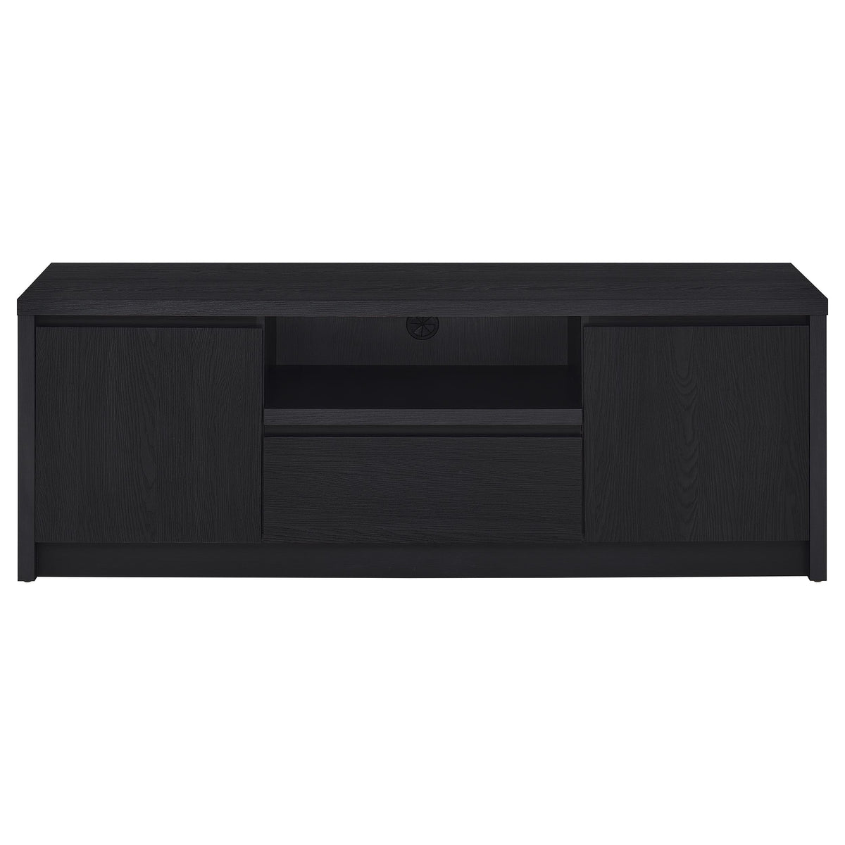 Winfield 60" TV Stand & Entertainment Center with Media Towers - Black with Cabinets & Cable Management – view 9