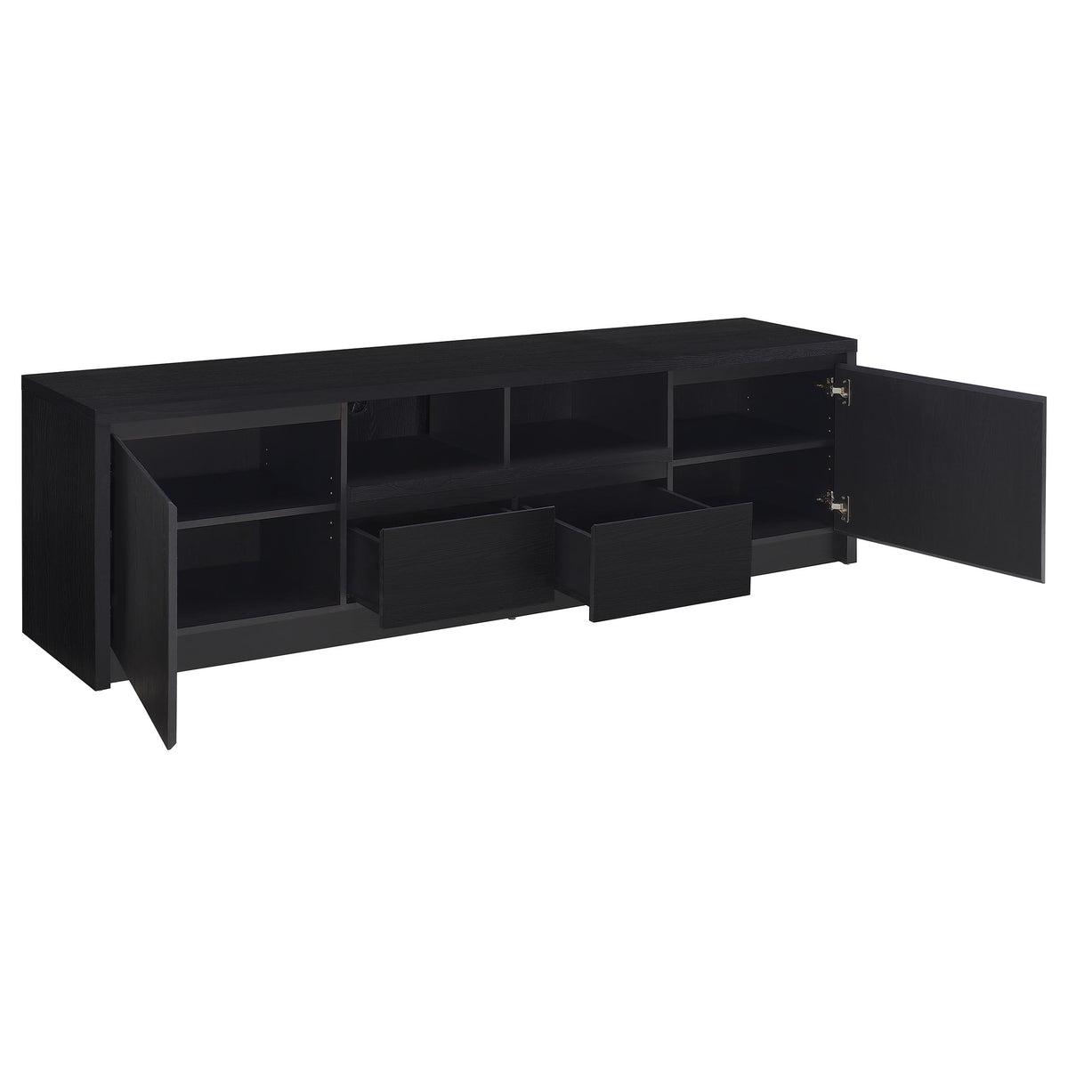 Winfield 78" TV Stand & 3-Piece Entertainment Center with Media Towers - Modern Black – view 18