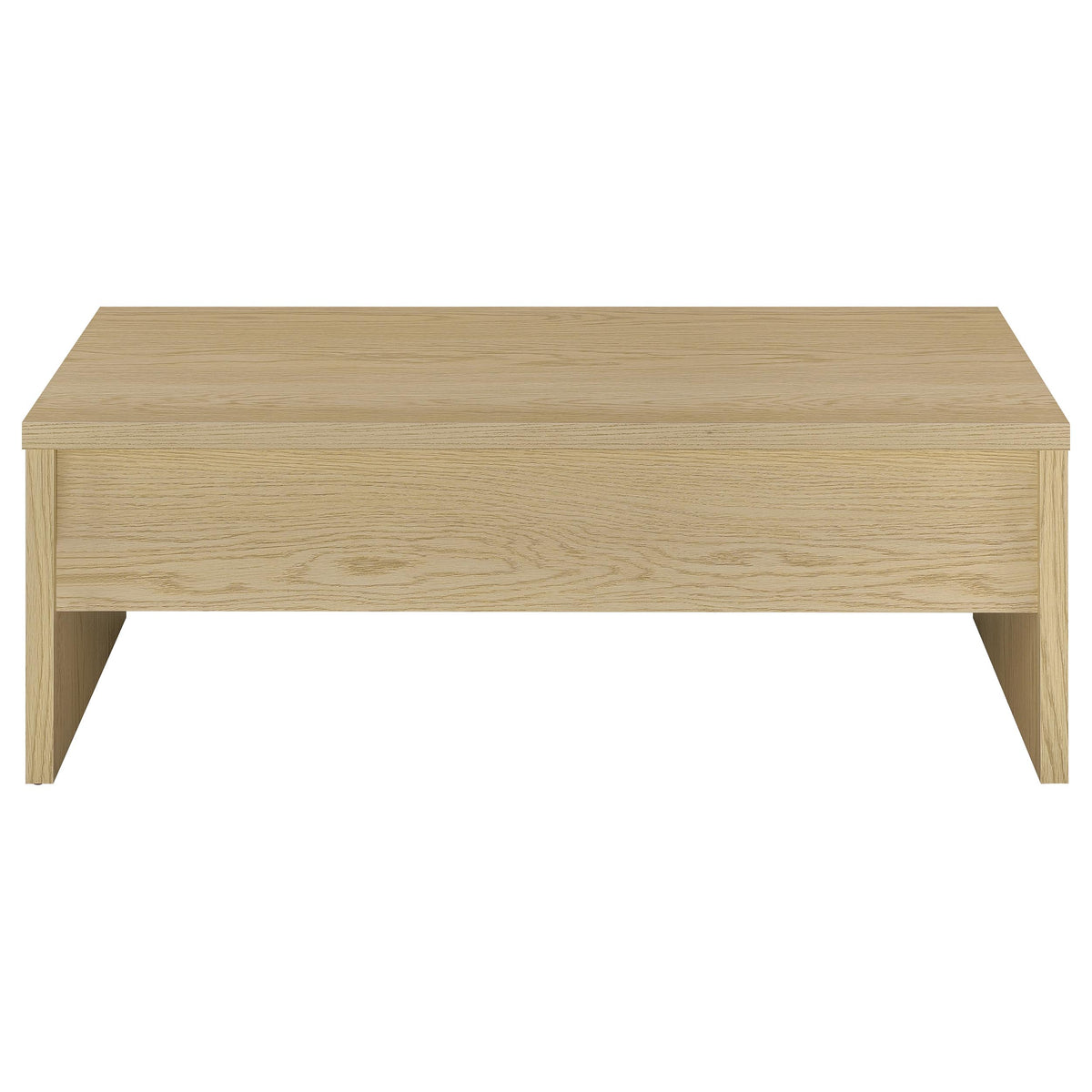 Canoga Lift-Top Coffee Table & End Table Sets - Light Oak with Hidden Storage & U-Shaped End Table – view 8