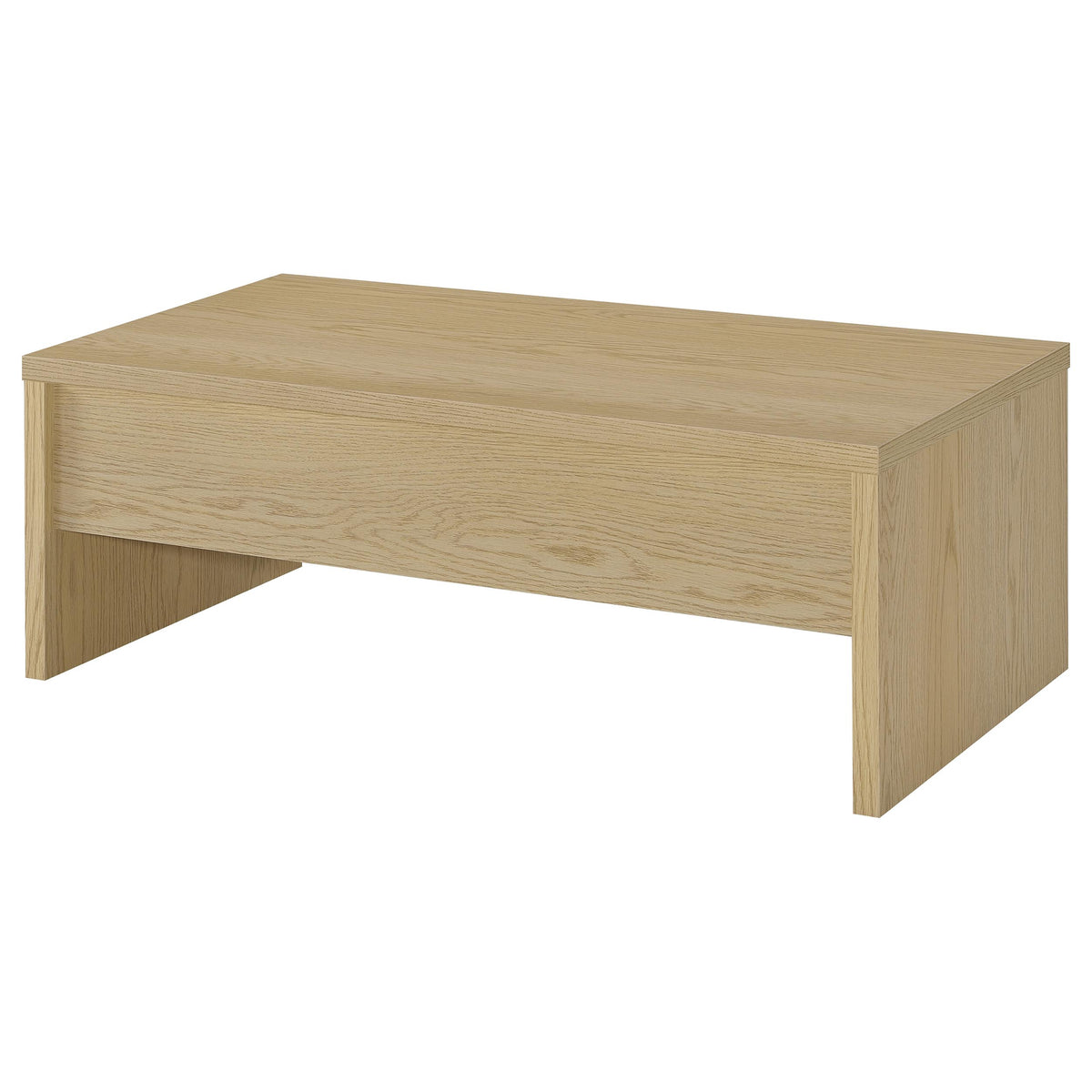 Canoga Lift-Top Coffee Table & End Table Sets - Light Oak with Hidden Storage & U-Shaped End Table – view 9