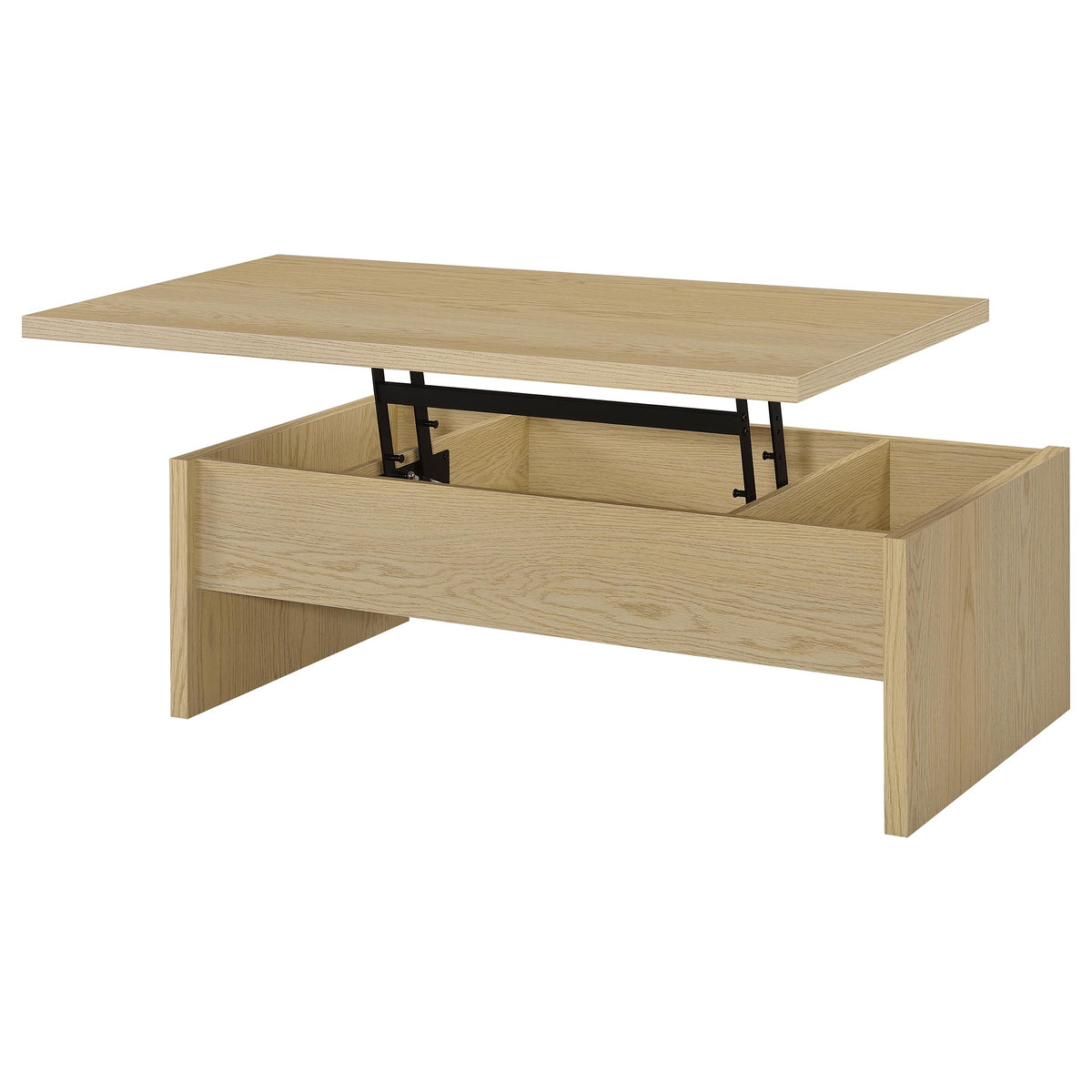 Canoga Lift-Top Coffee Table & End Table Sets - Light Oak with Hidden Storage & U-Shaped End Table – view 10