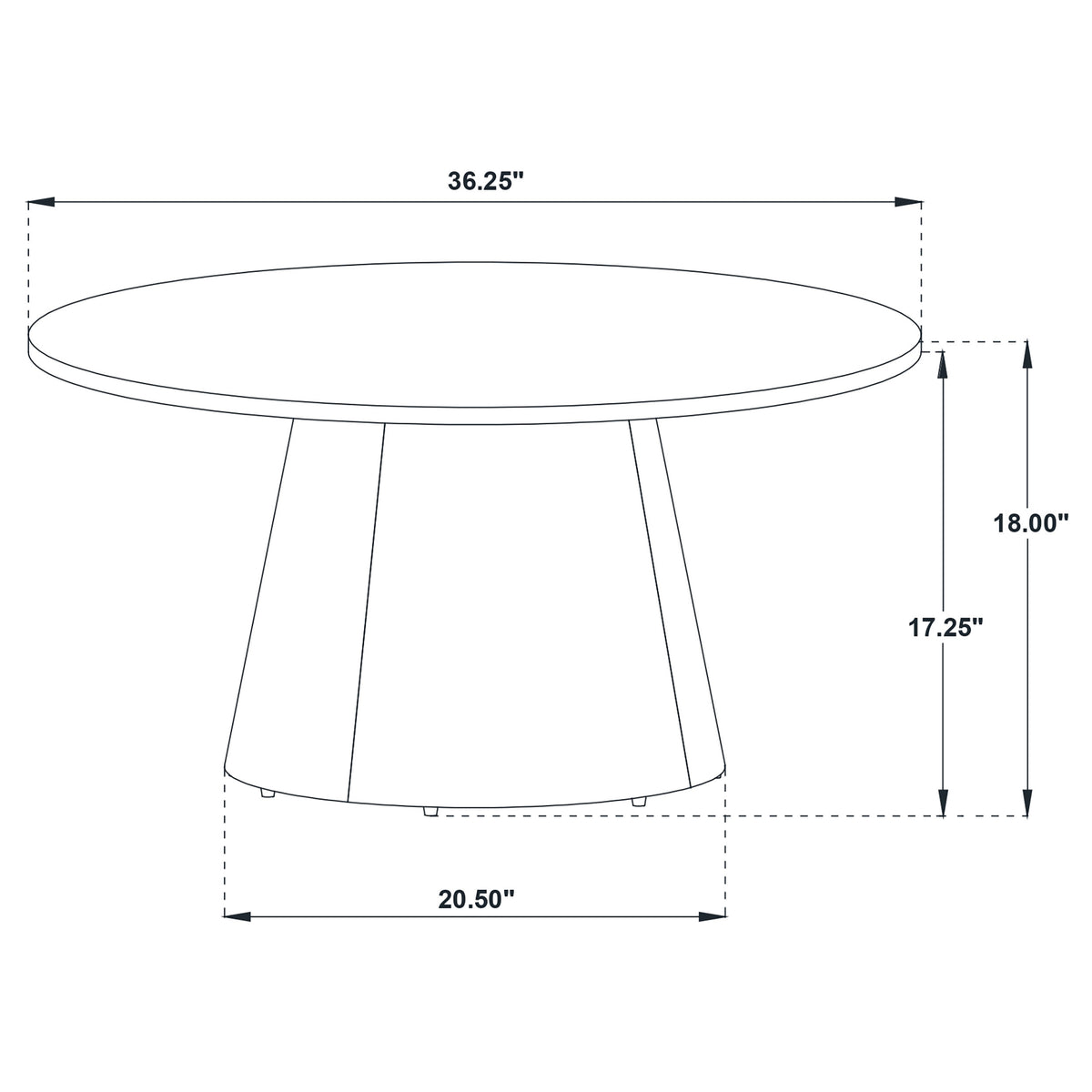 Franklin Round Pedestal Coffee Table & End Table - Dark Brown Ash Veneer, 2 & 3-Piece Sets – view 20