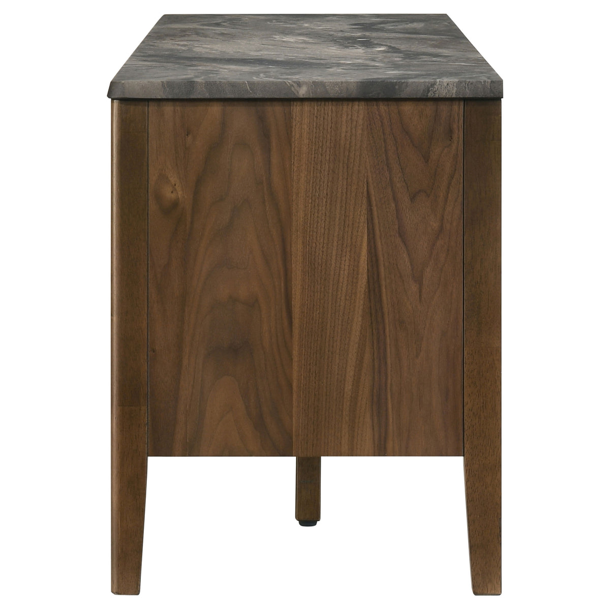Bradley 63" SmartTop TV Stand with 2 Doors & 2 Drawers - Mid-Century Smokey Grey and Dark Brown – view 5