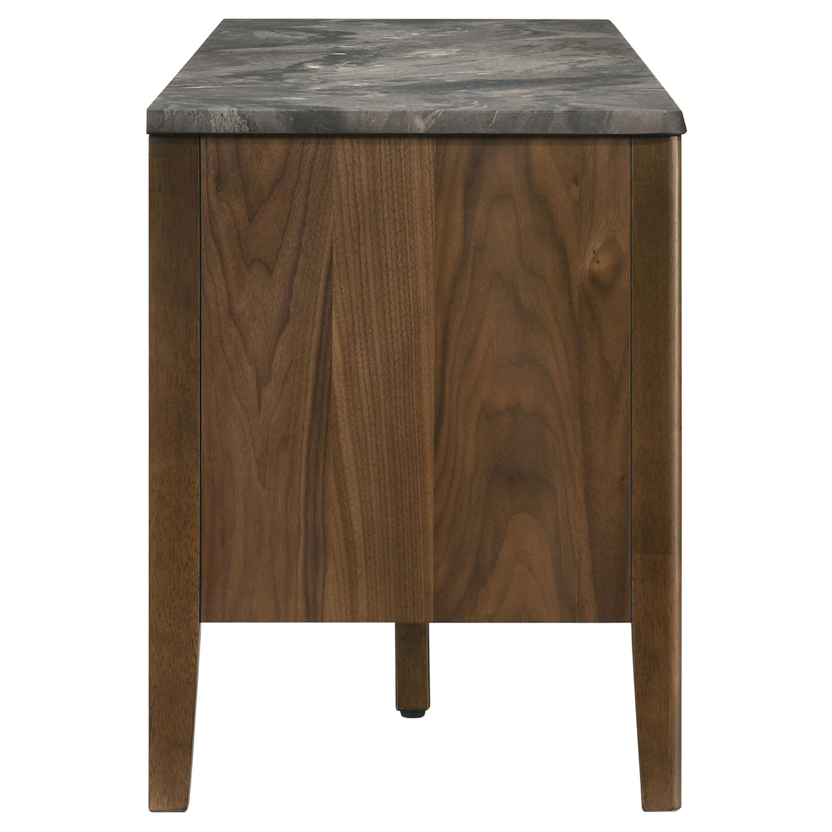 Bradley 63" SmartTop TV Stand with 2 Doors & 2 Drawers - Mid-Century Smokey Grey and Dark Brown – view 9
