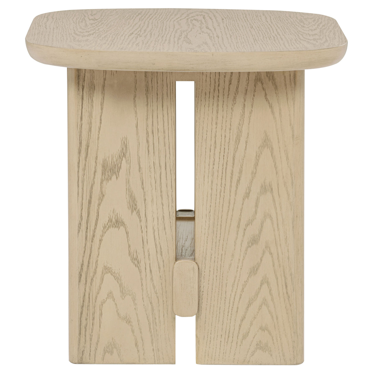 Kailani Coastal Coffee Table, End Table, Sofa Table & 79" Cane TV Stand - Beige Oak – view 18