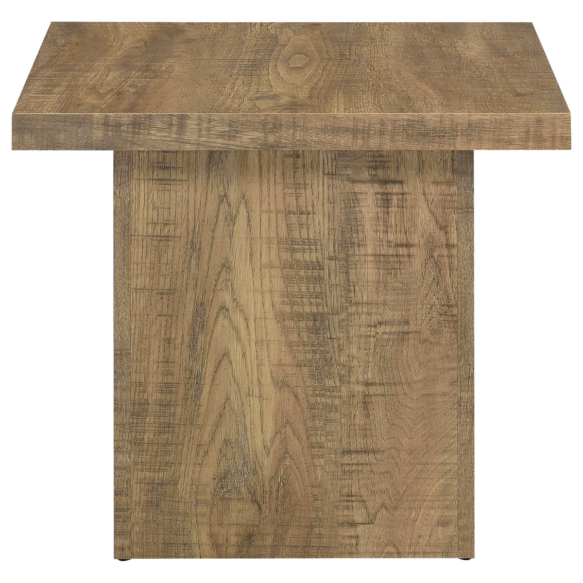 Devar Square Block-Base Coffee Table & End Table Sets - Rustic Natural Mango Wood Grain – view 13