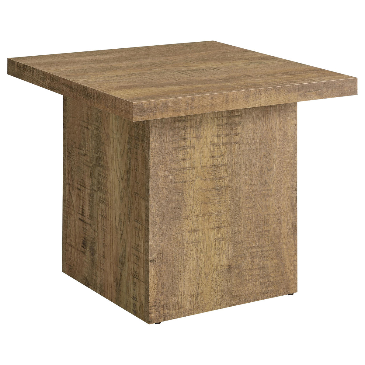Devar Square Block-Base Coffee Table & End Table Sets - Rustic Natural Mango Wood Grain – view 18