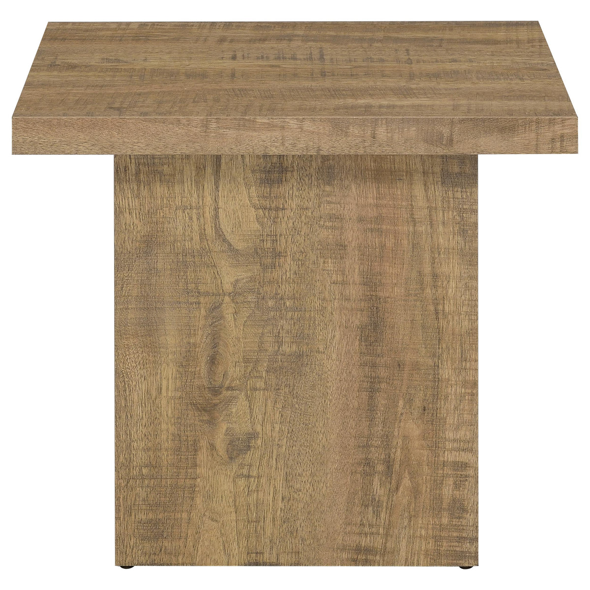 Devar Square Block-Base Coffee Table & End Table Sets - Rustic Natural Mango Wood Grain – view 19
