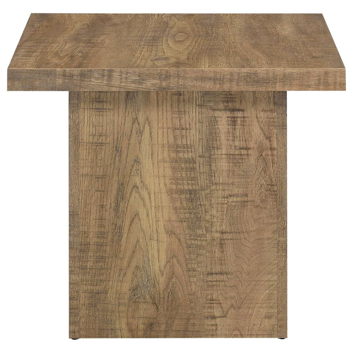 Devar Square Block-Base Coffee Table & End Table Sets - Rustic Natural Mango Wood Grain – view 20