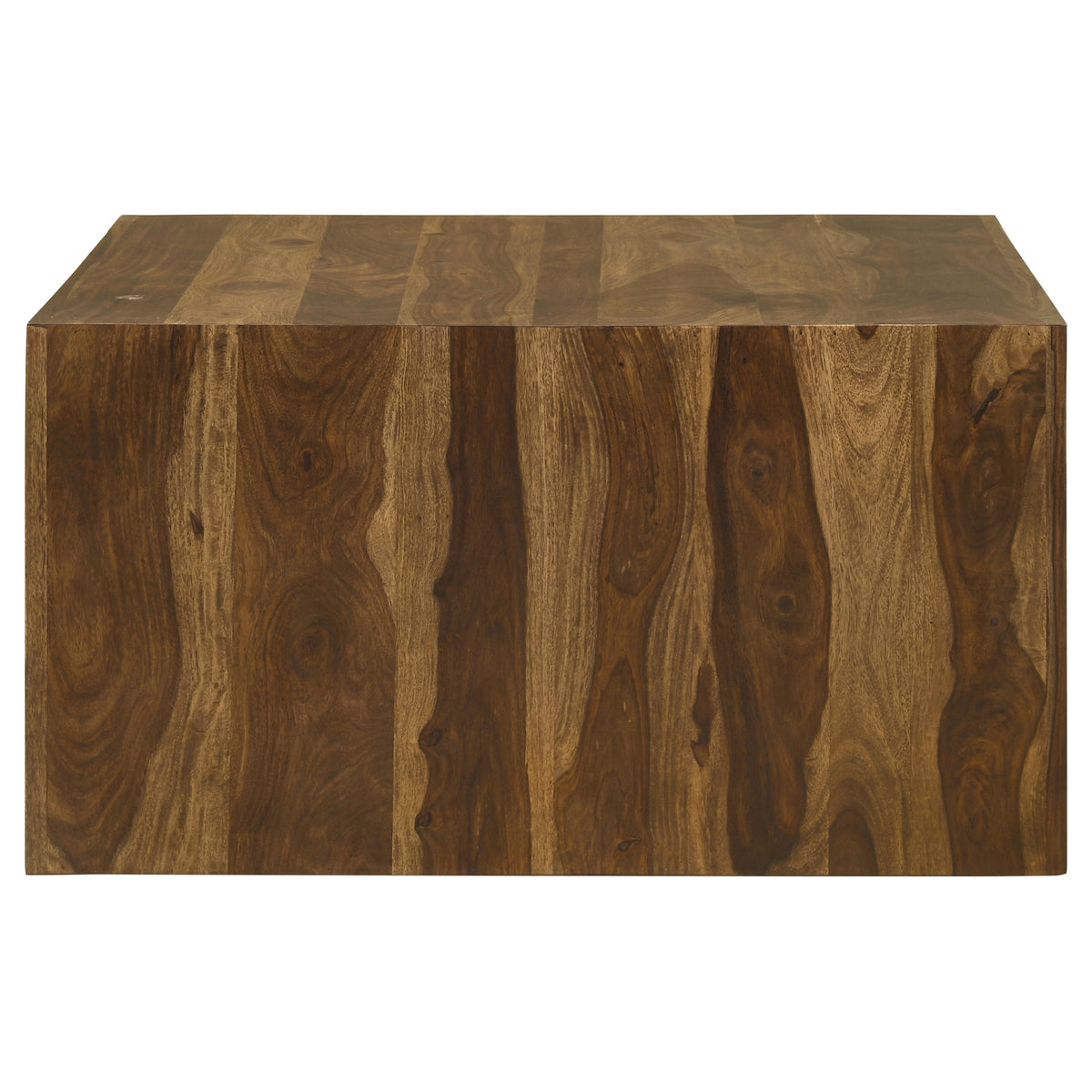 Odilia Solid Sheesham Coffee Table, End Table & Console - U-Shaped Rustic Modern Design in Auburn – view 8
