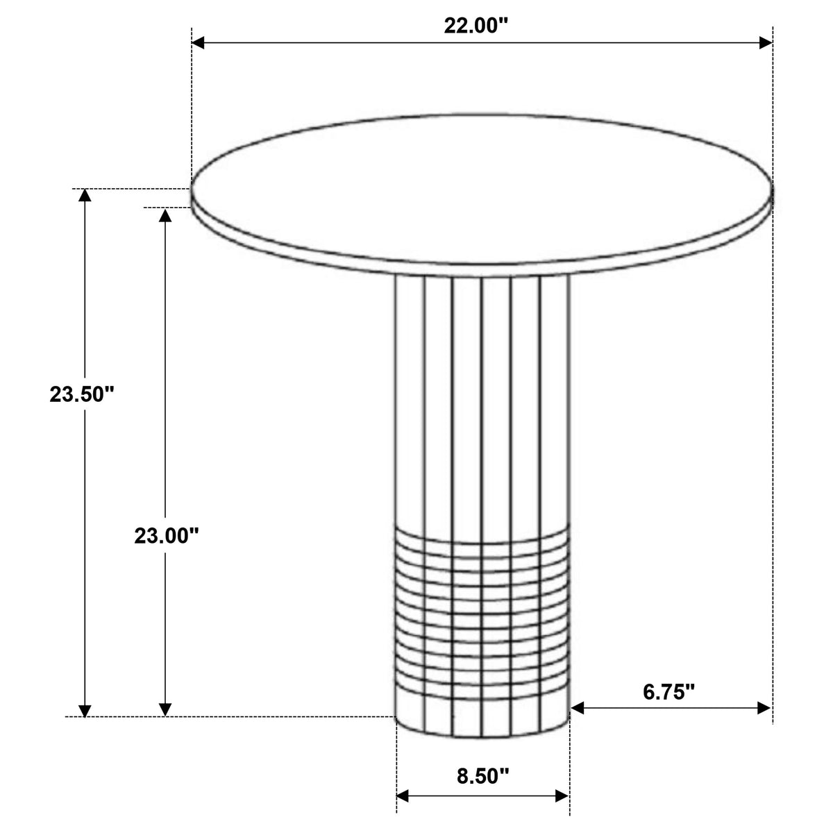 Astoria Round Genuine Marble Coffee Table & End Table Sets - Fluted Pedestal Bases in White – view 15