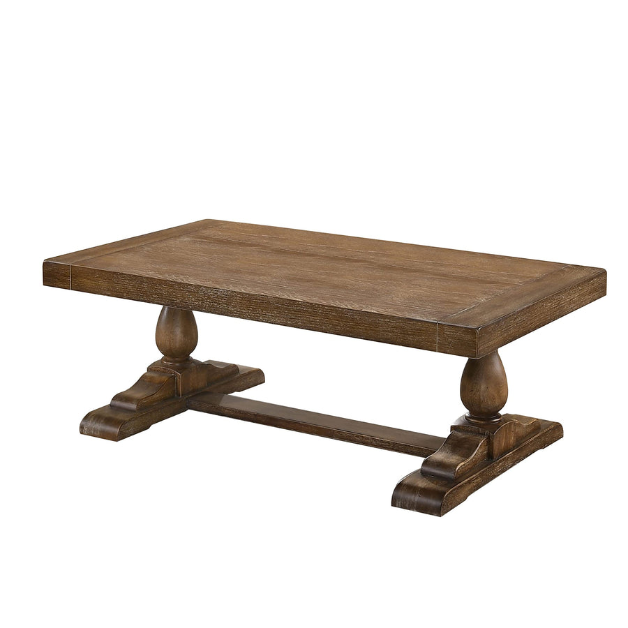 Amy Rustic Wood Occasional Tables with Spindle-Style Legs - Coffee, End & Console - Transitional Driftwood or Dove Gray
