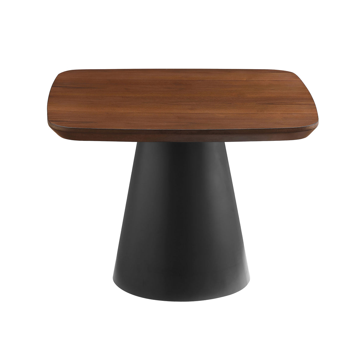 Eason 2-Piece Nesting Coffee Table Set - Walnut Square Tops on Black Conical Bases – view 7