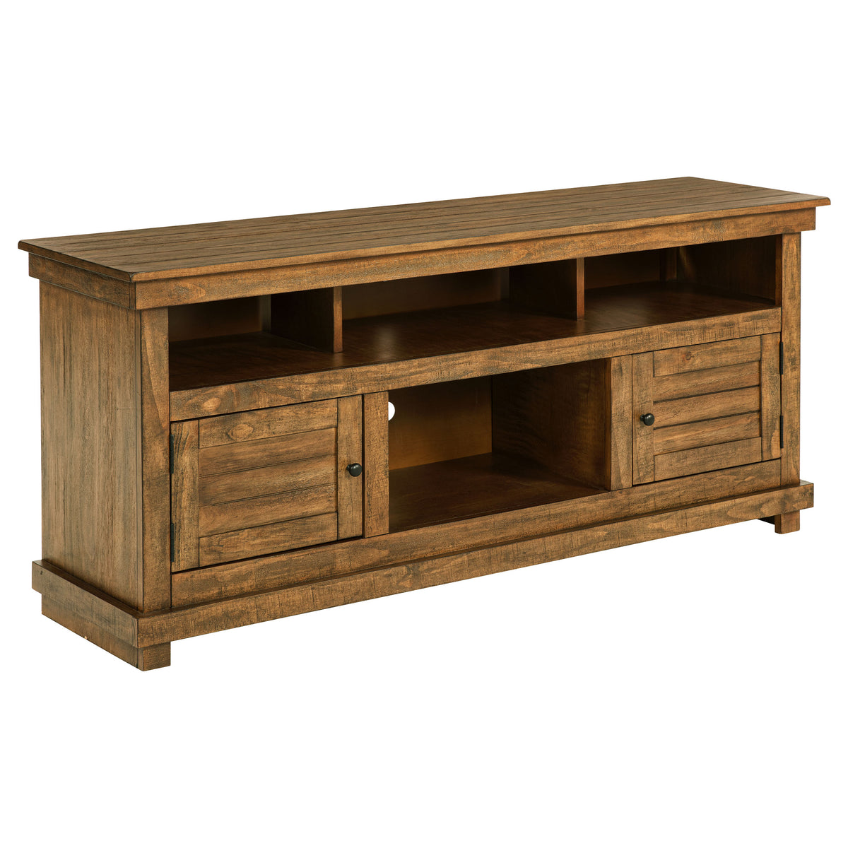 Payne 60" Farmhouse TV Stand with Open Shelves -