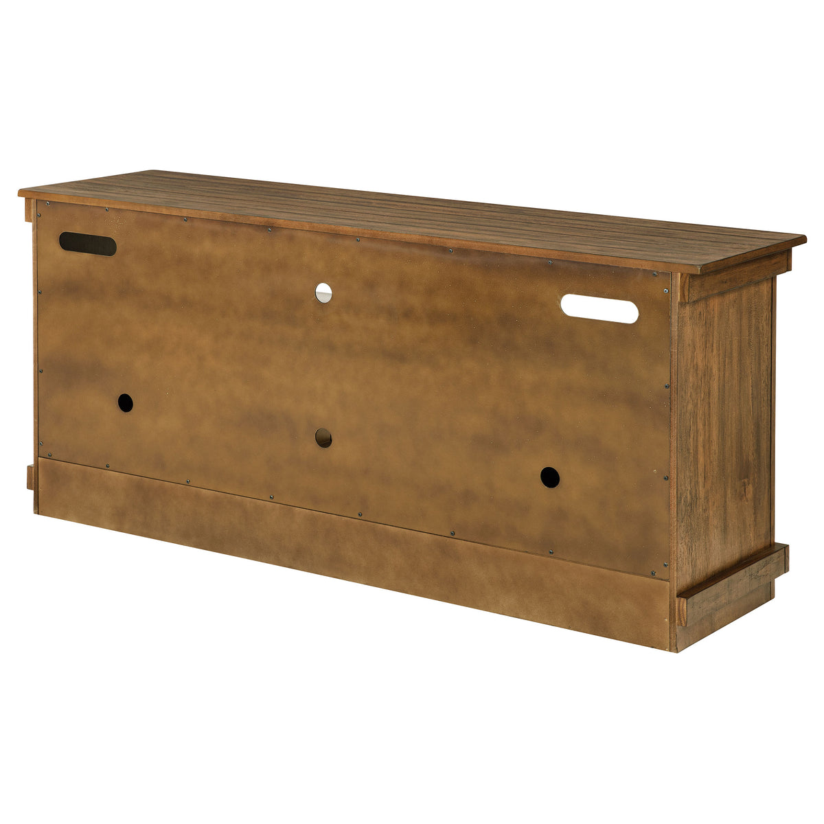 Payne 60" Farmhouse TV Stand with Open Shelves - Distressed Brown Pine for TVs up to 65" – view 9