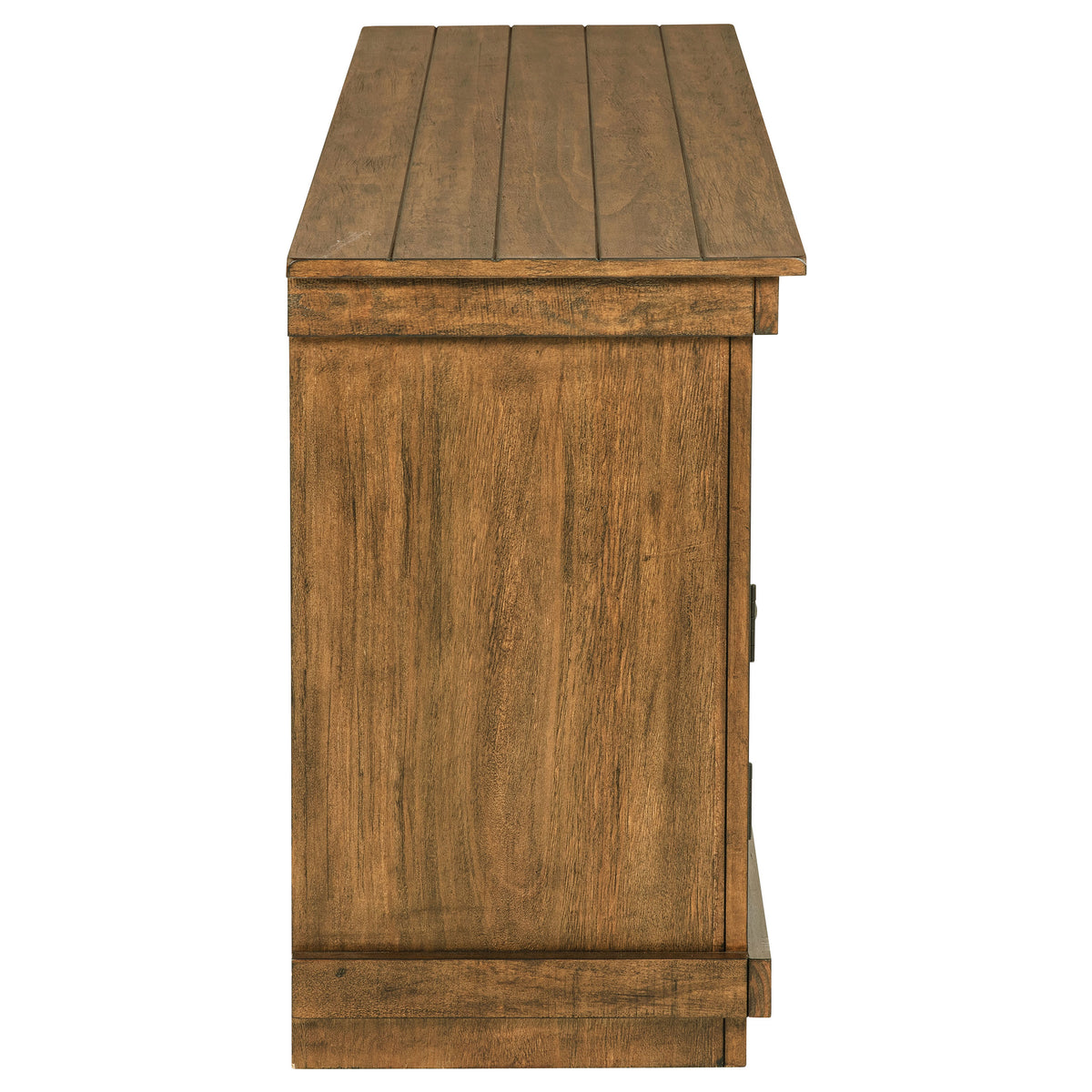 Payne 60" Farmhouse TV Stand with Open Shelves - Distressed Brown Pine for TVs up to 65" – view 10