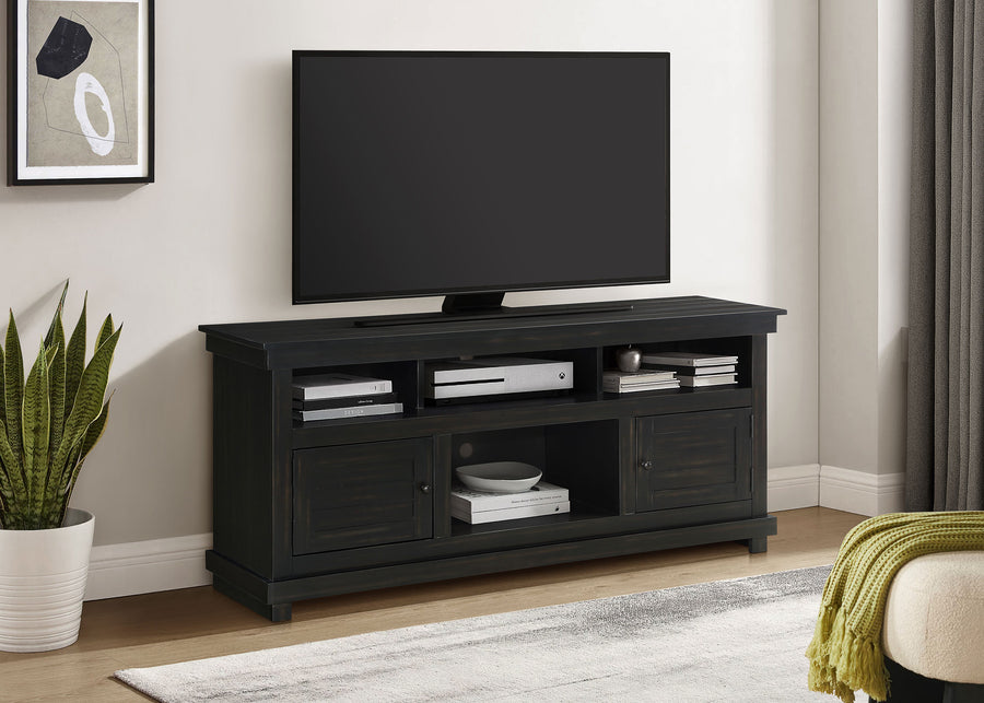 Payne 60" TV Stand - Farmhouse Distressed Java Media Console for TVs up to 65"